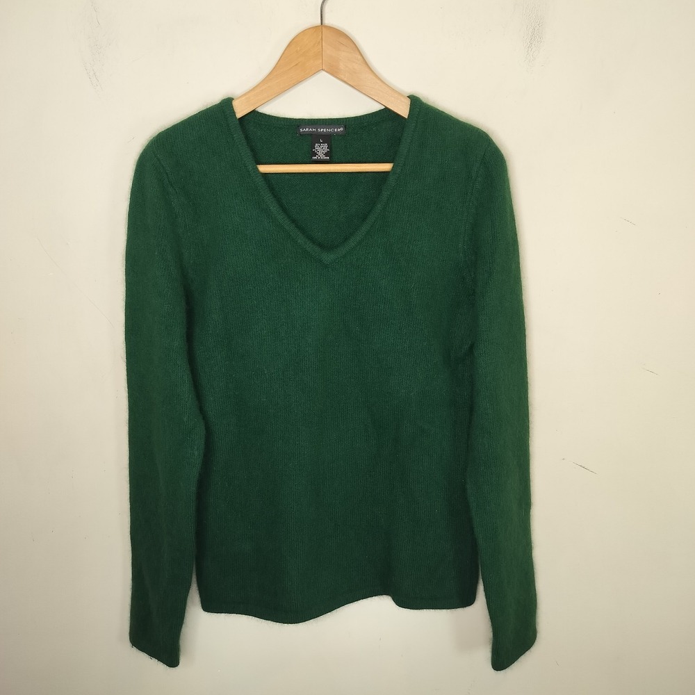 Sarah Spencer Angora Blend Sweater Soft Fuzzy